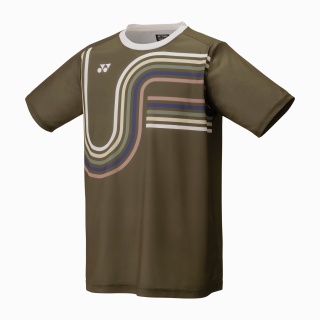 Yonex Sport-Tshirt Practice Print 16747 (100% Polyester) 2025 braun Herren